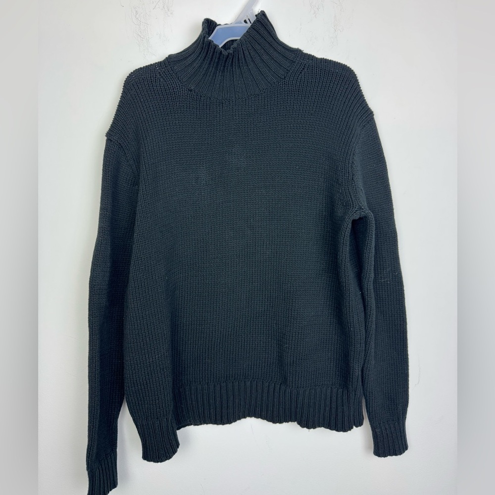 J. Crew Classic Black Roll Neck Knit Sweater Size XXS